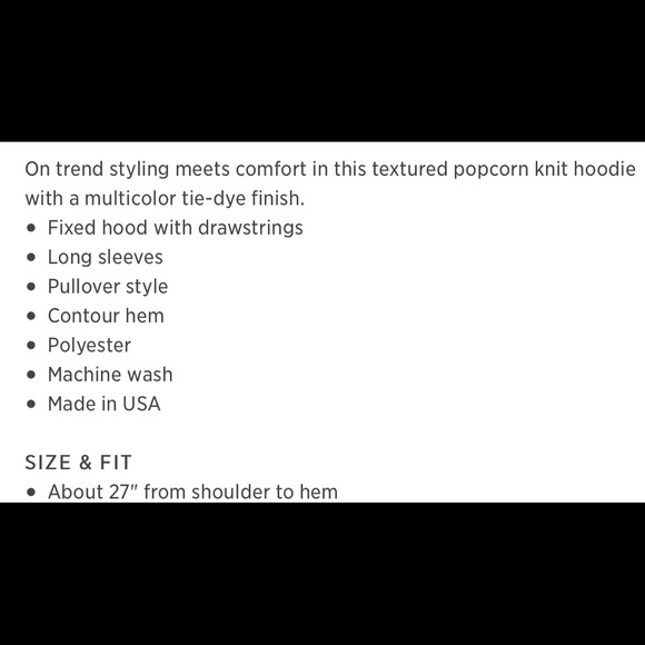 Vintage Havana popcorn tie-dye hoodie sweater - Picture 3 of 11